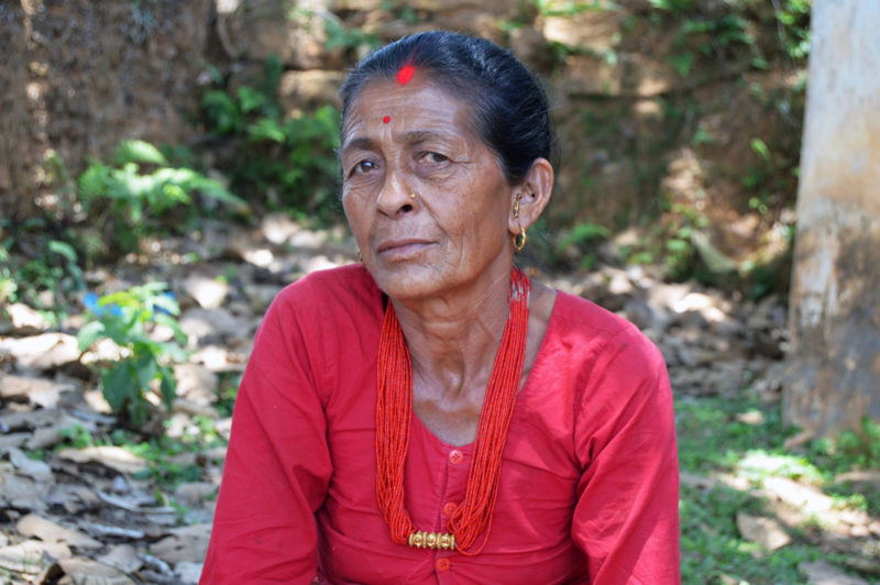 Chunumaya, a survivor of the massive earthquake in Nepal 