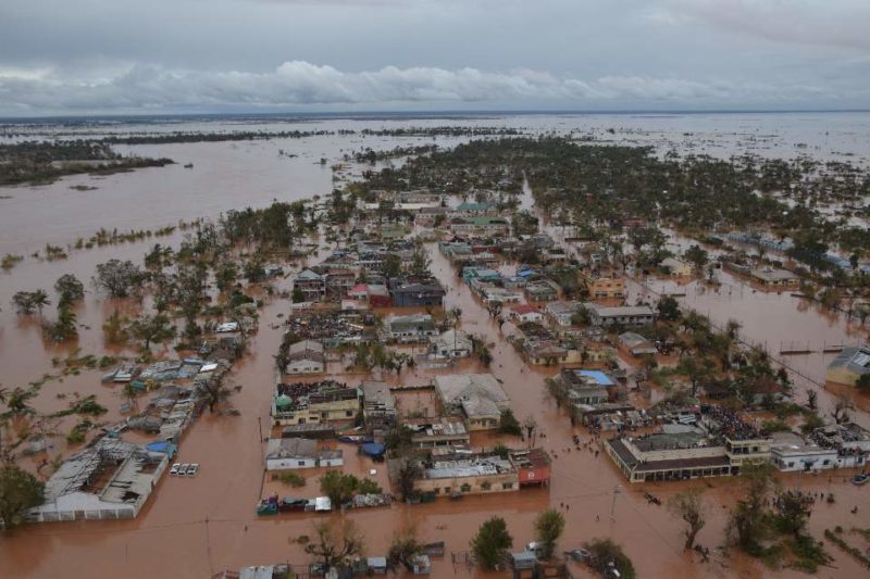 Cyclone Idai smashed through Mozambique, causing extensive flooding of homes in the low-lying areas