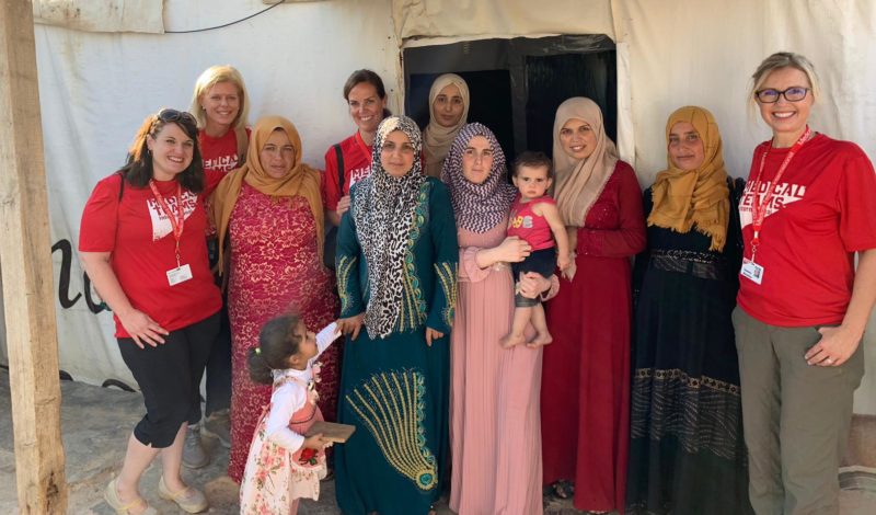 A Syrian Refugee women support group members in Lebanon, 2019.